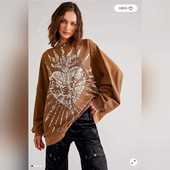 New FREE PEOPLE We The Free Julliet Pullover S - Picture 2 of 5